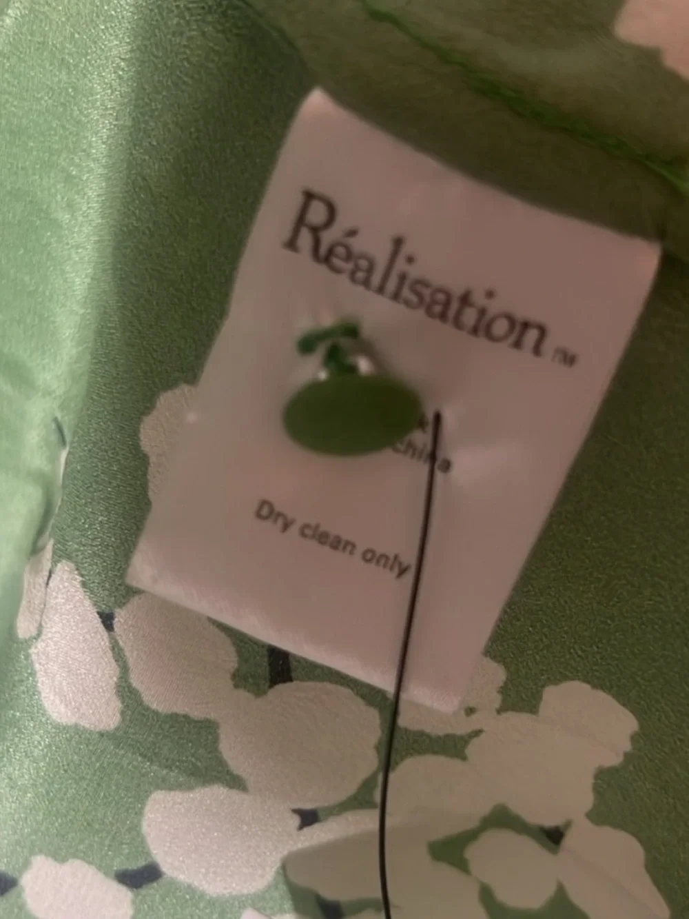 Reformation Par Green Floral Wrap Midi Dress